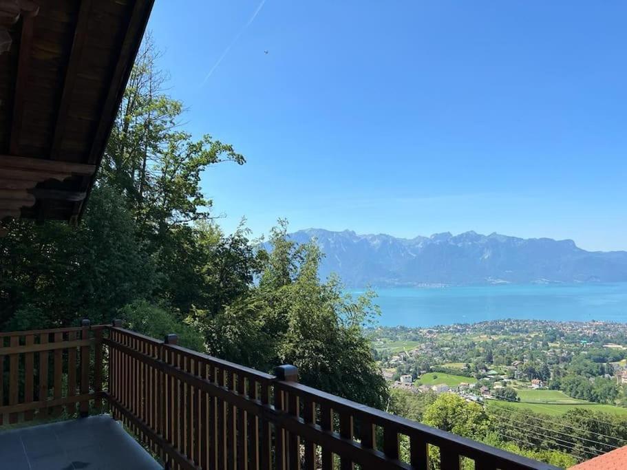 Swiss Chalet - Mountain And Lake View Blonay Luaran gambar